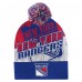 Шапка с помпоном New York Rangers Outerstuff Royal New Edge Cuffed Knit
