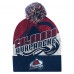 Шапка Подростковая Colorado Avalanche Outerstuff Navy New Edge Cuffed Knit with Pom