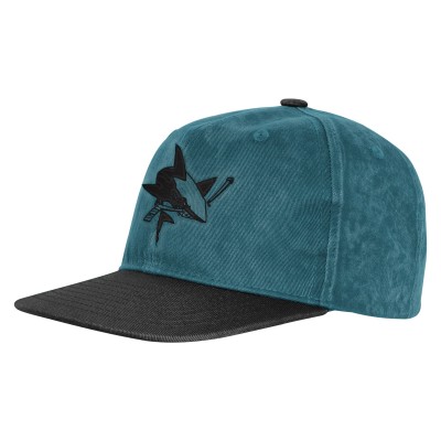 Подростковая San Jose Sharks Outerstuff Teal/Black True Retro Deadstock Adjustable Hat