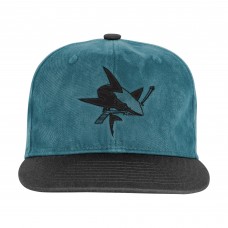 Подростковая San Jose Sharks Outerstuff Teal/Black True Retro Deadstock Adjustable Hat