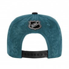 Подростковая San Jose Sharks Outerstuff Teal/Black True Retro Deadstock Adjustable Hat