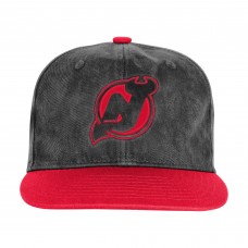 Подростковая New Jersey Devils Outerstuff Black/Red True Retro Deadstock Adjustable Hat
