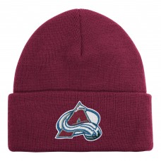 Шапка Подростковая Colorado Avalanche Outerstuff Burgundy 2.0 Essential Cuffed Knit