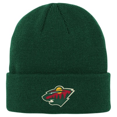 Шапка Подростковая Minnesota Wild Outerstuff Green 2.0 Essential Cuffed Knit