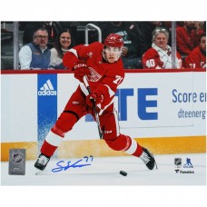 Simon Edvinsson Detroit Red Wings Autographed Fanatics Authentic 8 x 10 Red Jersey Shooting Photograph Simon Edvinsson Detroit Red Wings Autographed Fanatics Authentic 8 x 10 Red Jersey Shooting Photograph