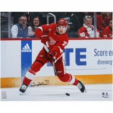Simon Edvinsson Detroit Red Wings Autographed Fanatics Authentic 16 x 20 Red Jersey Shooting Photograph Simon Edvinsson Detroit Red Wings Autographed Fanatics Authentic 16 x 20 Red Jersey Shooting Photograph