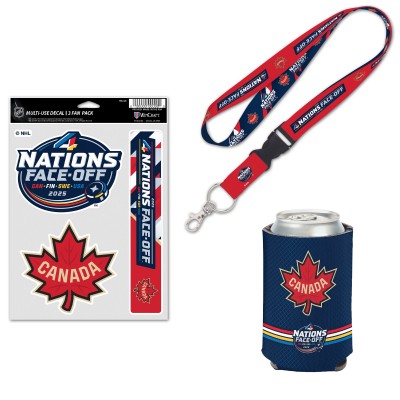 Canada WinCraft 2025 4 Nations Face-Off Three-Piece Fan Pack