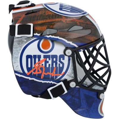 Шлем Grant Fuhr Edmonton Oilers Autographed Fanatics Authentic Mini Goalie
