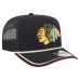 Бейсболка Chicago Blackhawks New Era Black Vintage Team Rope A-Frame 9FIFTY Snapback