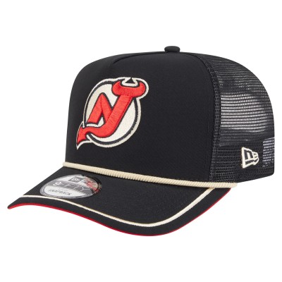 Бейсболка New Jersey Devils New Era Black Vintage Team Rope A-Frame 9FIFTY Snapback