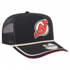 Бейсболка New Jersey Devils New Era Black Vintage Team Rope A-Frame 9FIFTY Snapback