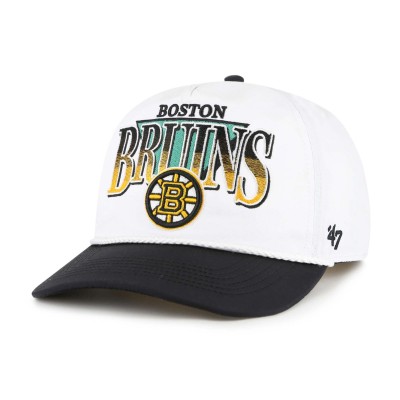 Бейсболка Boston Bruins 47 White/Black Tribute Hitch