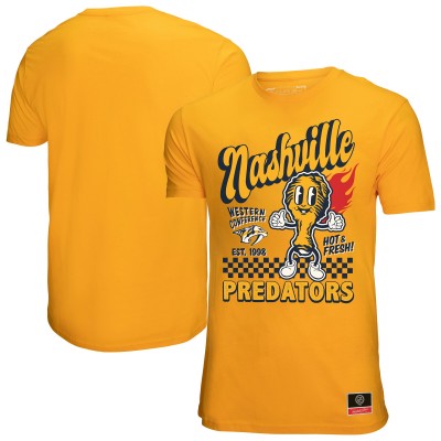Nashville Predators Mitchell & Ness Gold Local Food T-Shirt