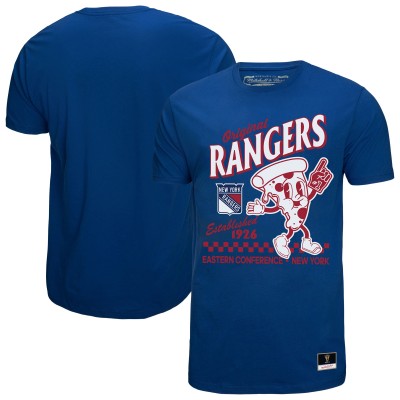 New York Rangers Mitchell & Ness Blue Local Food T-Shirt