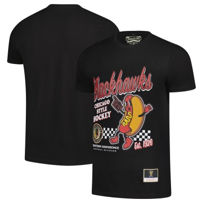 Футболка Chicago Blackhawks Mitchell & Ness Black Local Food
