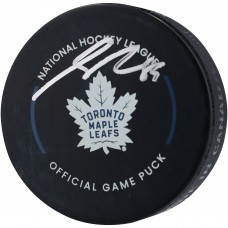 Шайба Nick Robertson Toronto Maple Leafs Autographed Fanatics Authentic Official Game