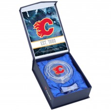 Calgary Flames Fanatics Authentic Crystal Puck - Filled with Home Ice from the 2024-25 Season