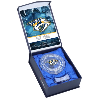 Nashville Predators Fanatics Authentic Crystal Puck - Filled with Home Ice from the 2024-25 Season