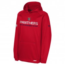Подростковая Florida Panthers Fanatics Red Authentic Pro Rink Raglan Hoodie