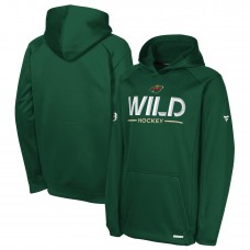 Толстовка Подростковая Minnesota Wild Fanatics Green Authentic Pro Rink Raglan