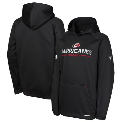 Подростковая Carolina Hurricanes Fanatics Black Authentic Pro Rink Raglan Hoodie