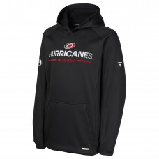 Подростковая Carolina Hurricanes Fanatics Black Authentic Pro Rink Raglan Hoodie