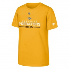 Подростковая Nashville Predators Fanatics Gold Authentic Pro Wordmark T-Shirt