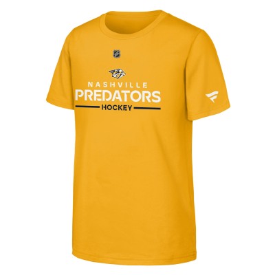Подростковая Nashville Predators Fanatics Gold Authentic Pro Wordmark T-Shirt