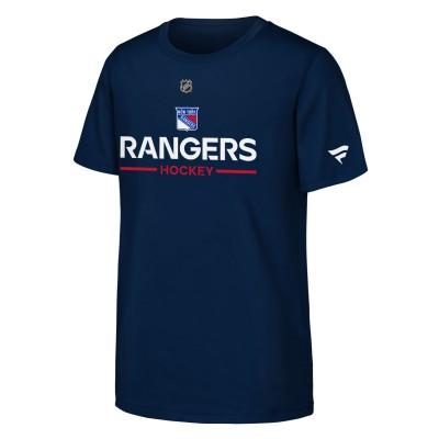 Футболка Подростковая New York Rangers Fanatics Navy Authentic Pro Wordmark