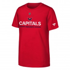 Футболка Подростковая Washington Capitals Fanatics Red Authentic Pro Wordmark