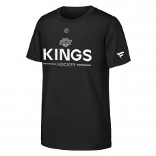 Подростковая Los Angeles Kings Fanatics Black Authentic Pro Wordmark T-Shirt