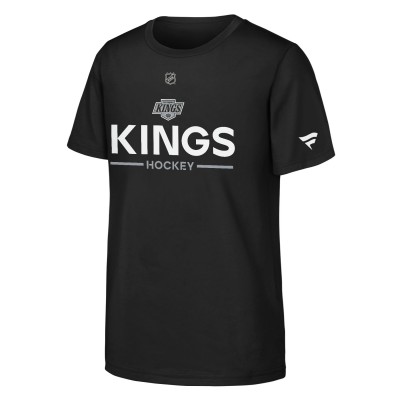 Подростковая Los Angeles Kings Fanatics Black Authentic Pro Wordmark T-Shirt