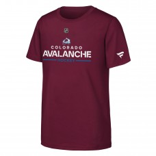 Футболка Подростковая Colorado Avalanche Fanatics Burgundy Authentic Pro Wordmark