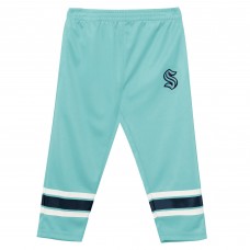 Preschool Seattle Kraken Outerstuff Deep Sea Blue/Light Blue Denting the Net Long Sleeve T-Shirt and Pants Set