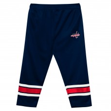 Preschool Washington Capitals Outerstuff Red/Navy Denting the Net Long Sleeve T-Shirt and Pants Set