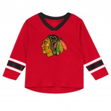 Пижама Preschool Chicago Blackhawks Outerstuff Red/Black Denting the Net