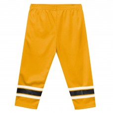 Preschool Pittsburgh Penguins Outerstuff Black/Gold Denting the Net Long Sleeve T-Shirt and Pants Set