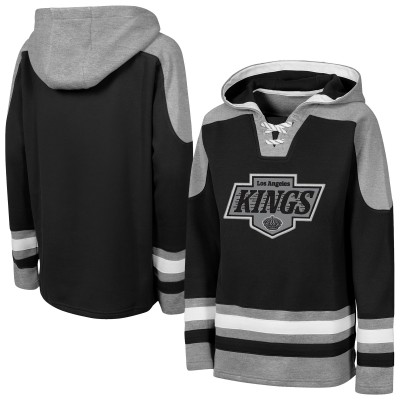 Подростковая Los Angeles Kings Outerstuff Black Ageless Must Have Home V-Neck Hoodie