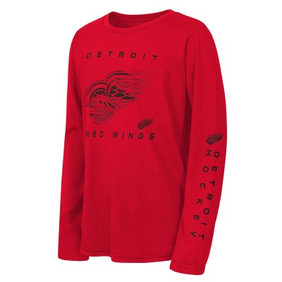Подростковая Detroit Red Wings Outerstuff Red Seize the Win Long Sleeve T-Shirt