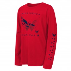 Подростковая Washington Capitals Outerstuff Red Seize the Win Long Sleeve T-Shirt