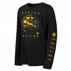 Футболка с длинным рукавом Подростковая Boston Bruins Outerstuff Black Seize the Win