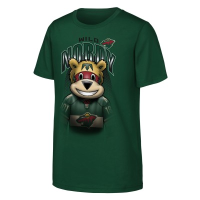 Подростковая Minnesota Wild Outerstuff Green Mascot Highlight T-Shirt