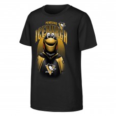 Футболка Подростковая Pittsburgh Penguins Outerstuff Black Mascot Highlight