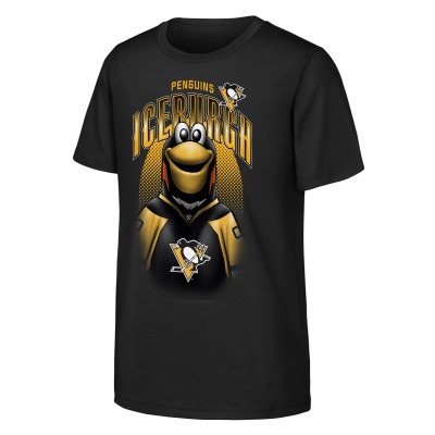 Футболка Подростковая Pittsburgh Penguins Outerstuff Black Mascot Highlight