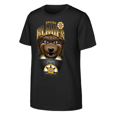 Подростковая Boston Bruins Outerstuff Black Mascot Highlight T-Shirt