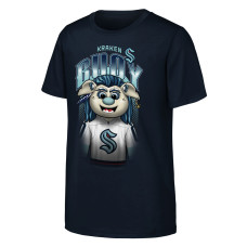 Подростковая Seattle Kraken Outerstuff Navy Mascot Highlight T-Shirt