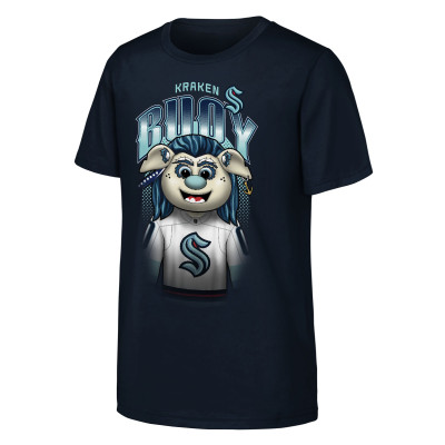 Подростковая Seattle Kraken Outerstuff Navy Mascot Highlight T-Shirt