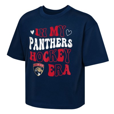 Подростковая Girls Florida Panthers Outerstuff Navy In My Era Boxy T-Shirt