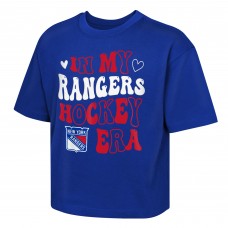 Футболка Girls New York Rangers Outerstuff Blue In My Era Boxy