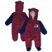 Малышам & Newborn Colorado Avalanche Outerstuff Burgundy Stay Napping Fleece Bunting Full-Zip Hooded Sleeper